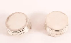 Antike viktorianische Butterteller aus Sterlingsilber, 19. Jh., 2 . Set