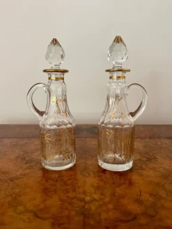 Antike viktorianische verzierte Versilberte Menage, 1860er, 5 . Set