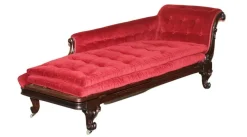 Antike William IV Chesterfield Chaiselongue aus Hartholz, 1830