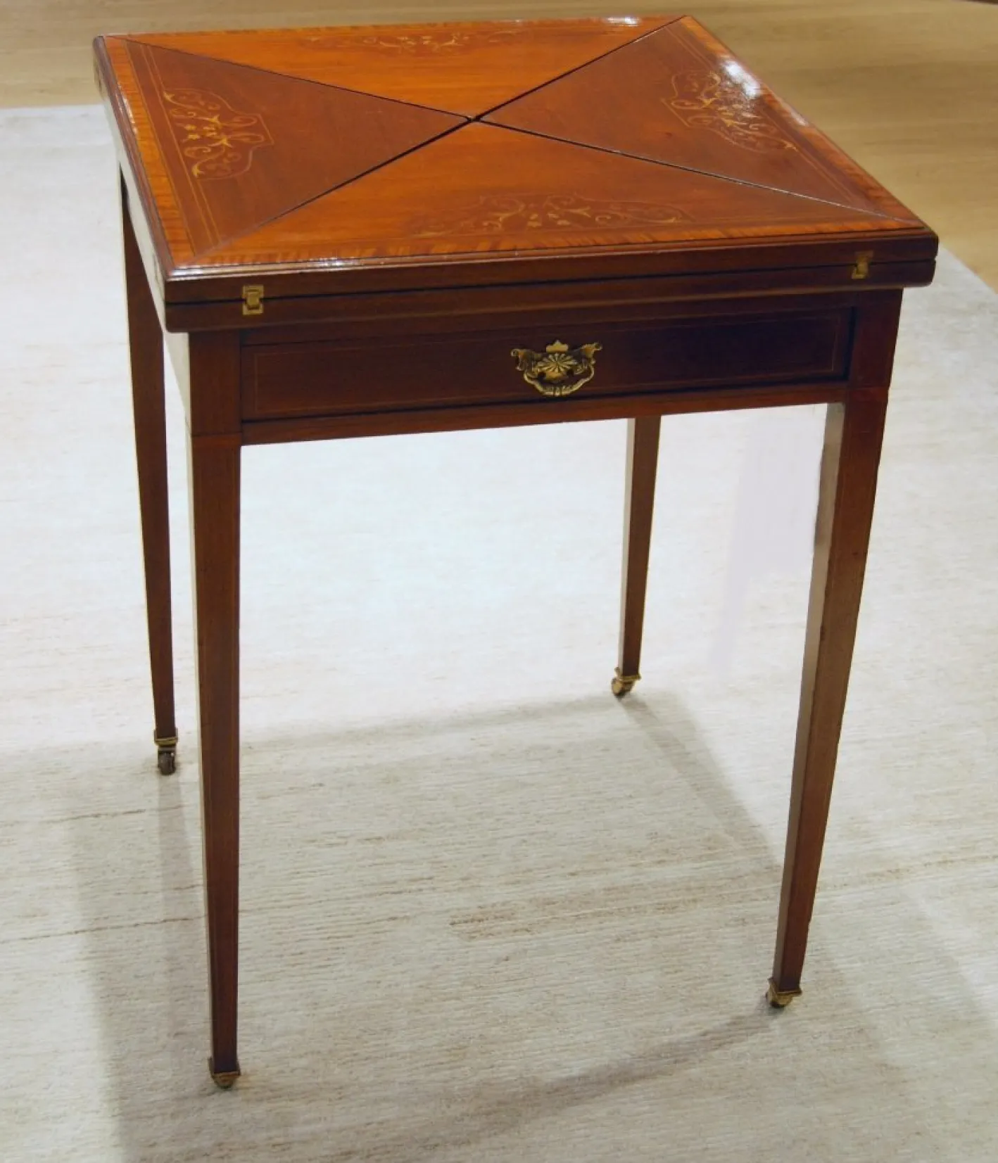 Antique Gaming Table in Mahogany, 1890s