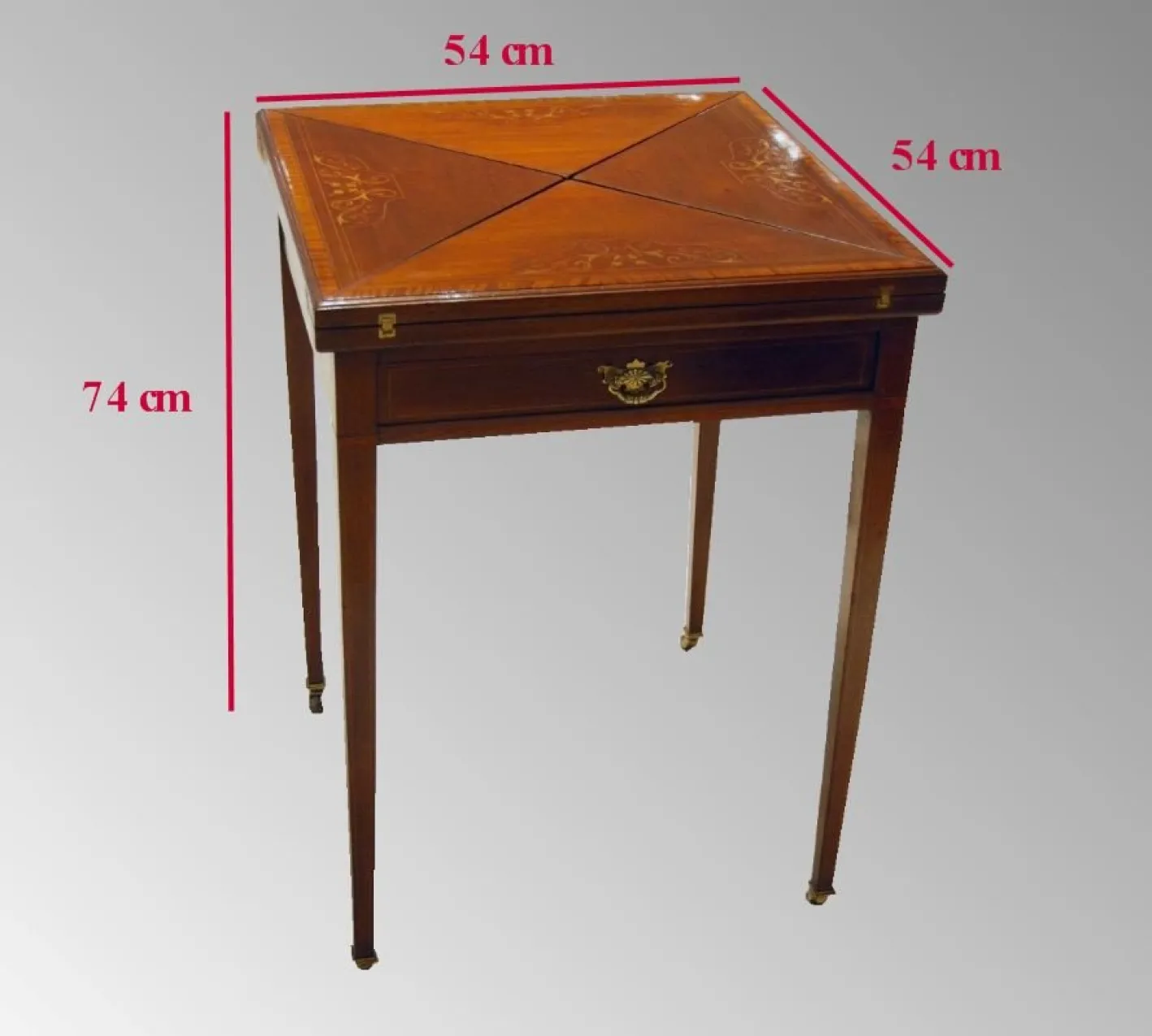 Antique Gaming Table in Mahogany, 1890s