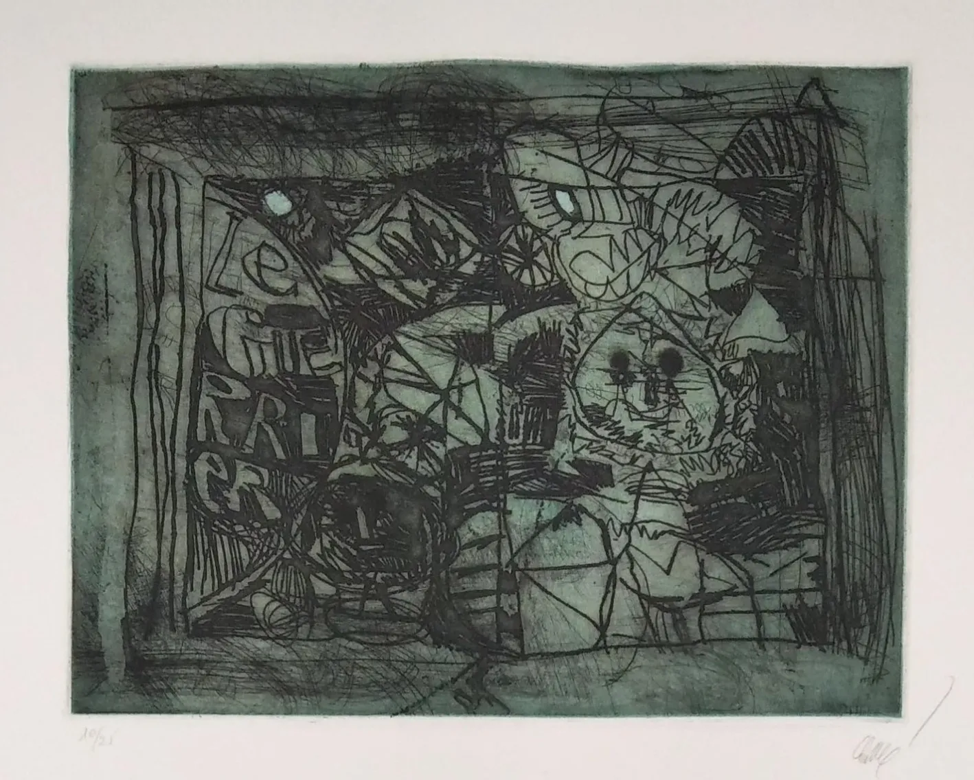 Antoni Clave, Ohne Titel, 1990, Gravur & Lithographie