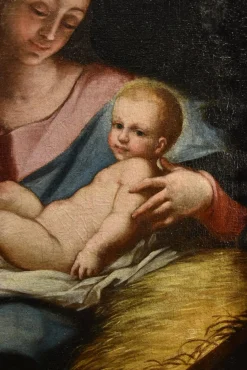 Anton Maria Piola, Madonna mit Kind, 1700er, Öl auf Leinwand, Famed