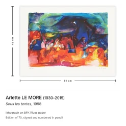 Arlette Le More, Under the Tents, 1998, Lithographie