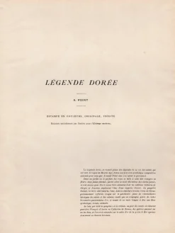 Armand Point, Légende Dorée, 1897, Lithographie auf Papier
