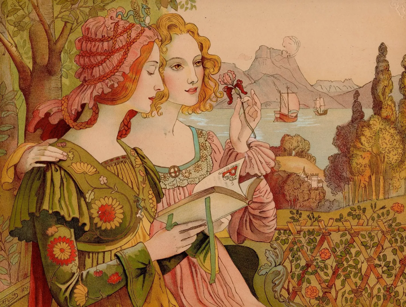 Armand Point, Légende Dorée, 1897, Lithographie auf Papier