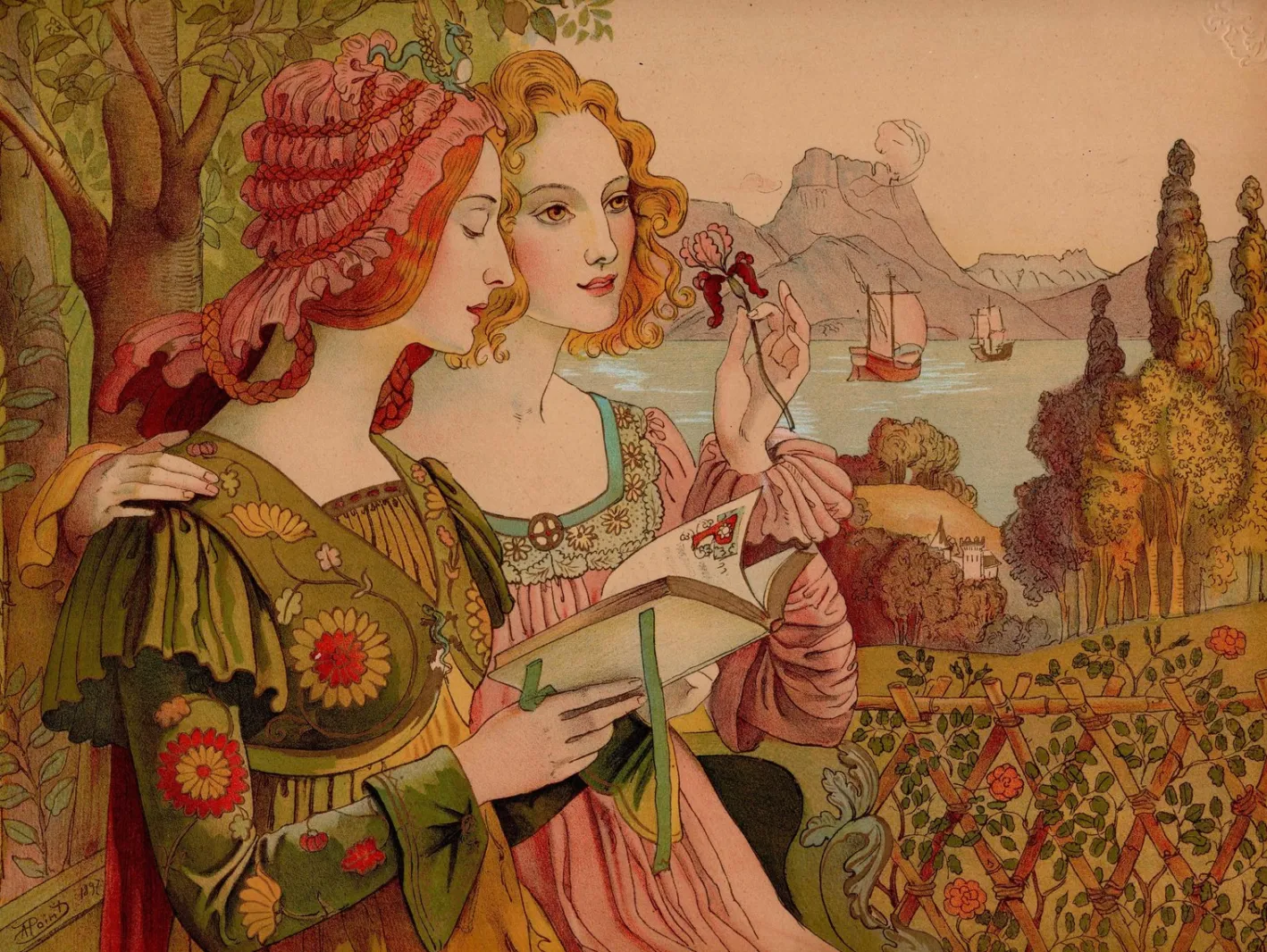 Armand Point, Légende Dorée, 1897, Lithographie auf Papier