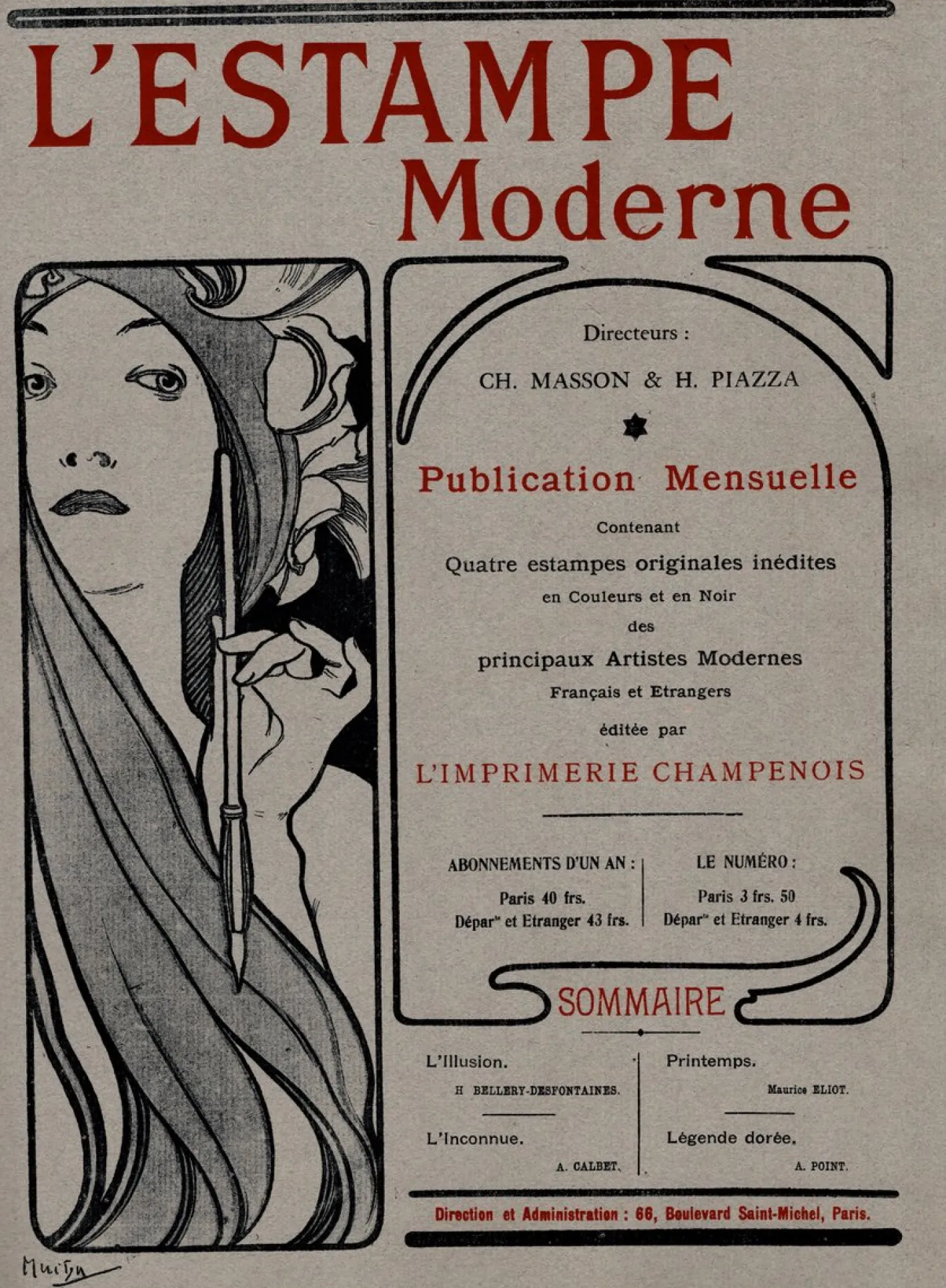 Armand Point, Légende Dorée, 1897, Lithographie auf Papier