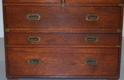 Army & Navy CSL Campaign Kommode mit Schreibtisch, 1890er