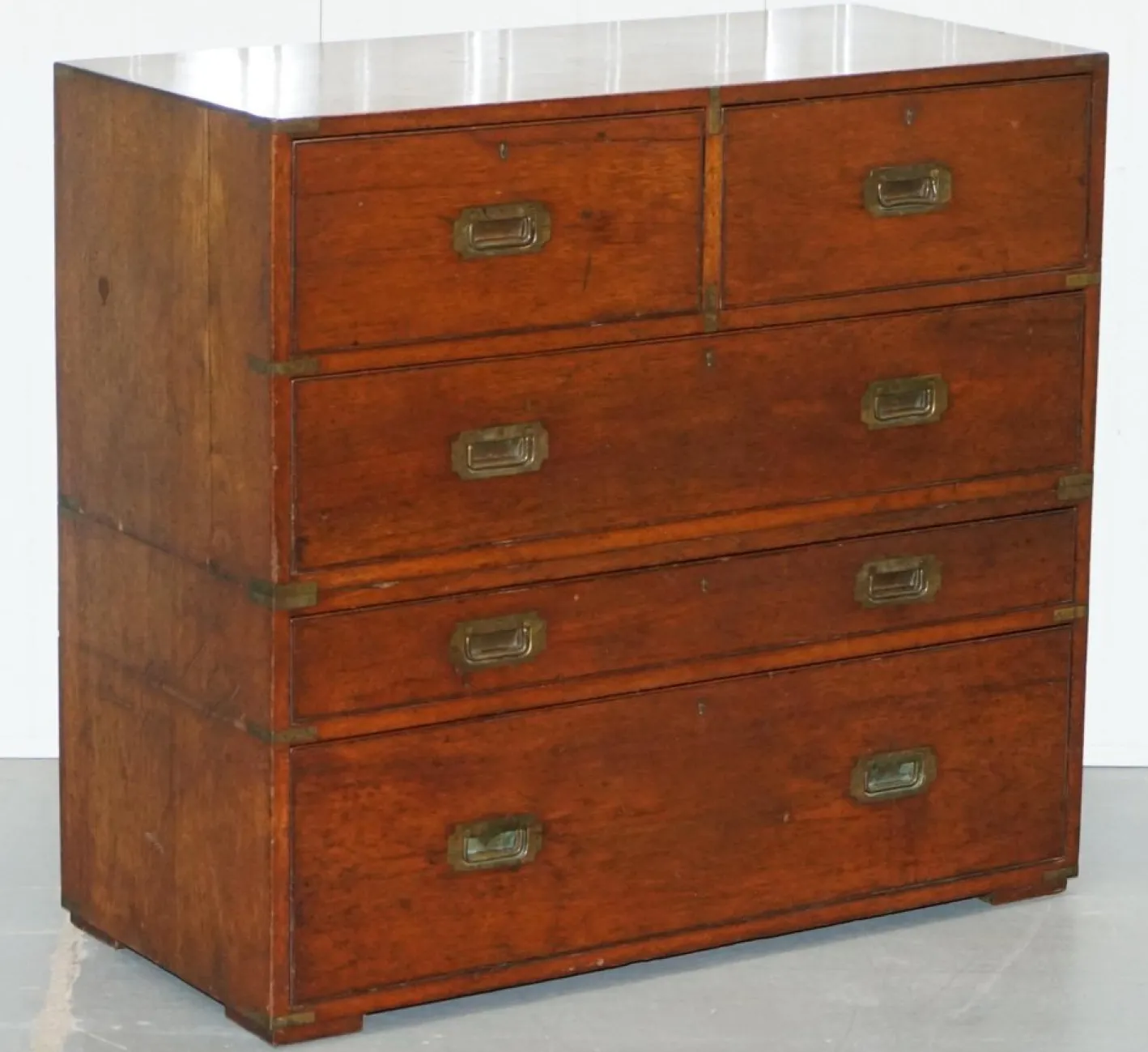 Army & Navy CSL Campaign Kommode mit Schreibtisch, 1890er