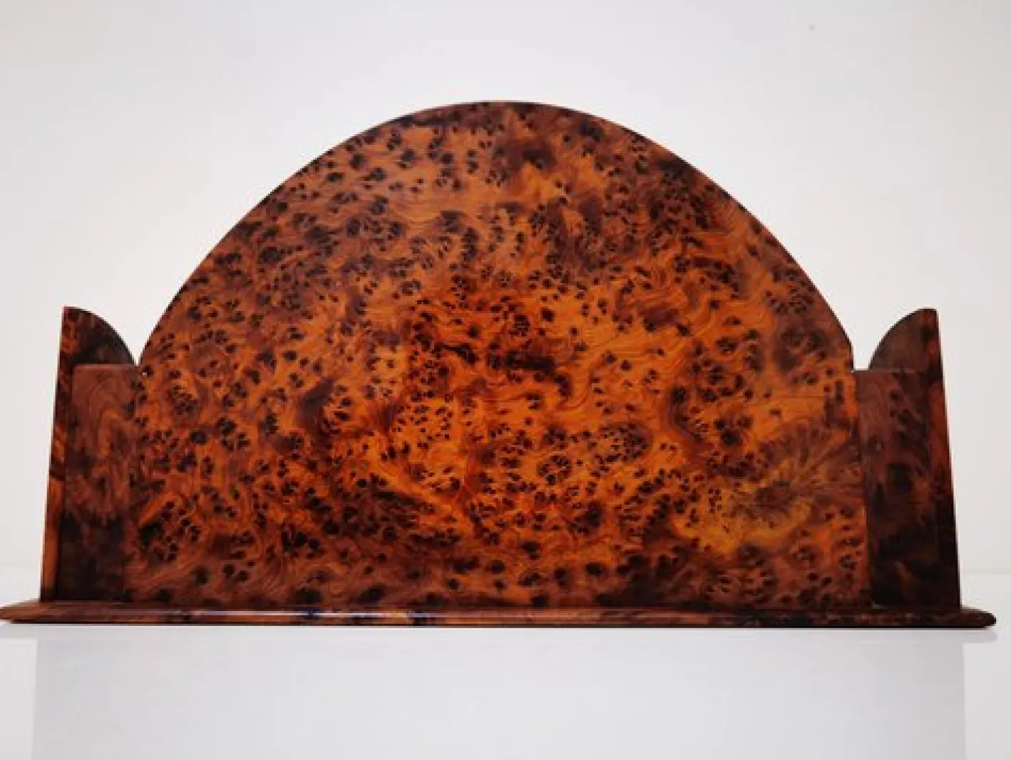 Art Deco Briefhalter aus poliertem Wurzelholz