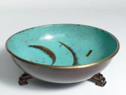 Art Deco Dinanderie Ikora Schale von WMF, Deutschland, 1930er