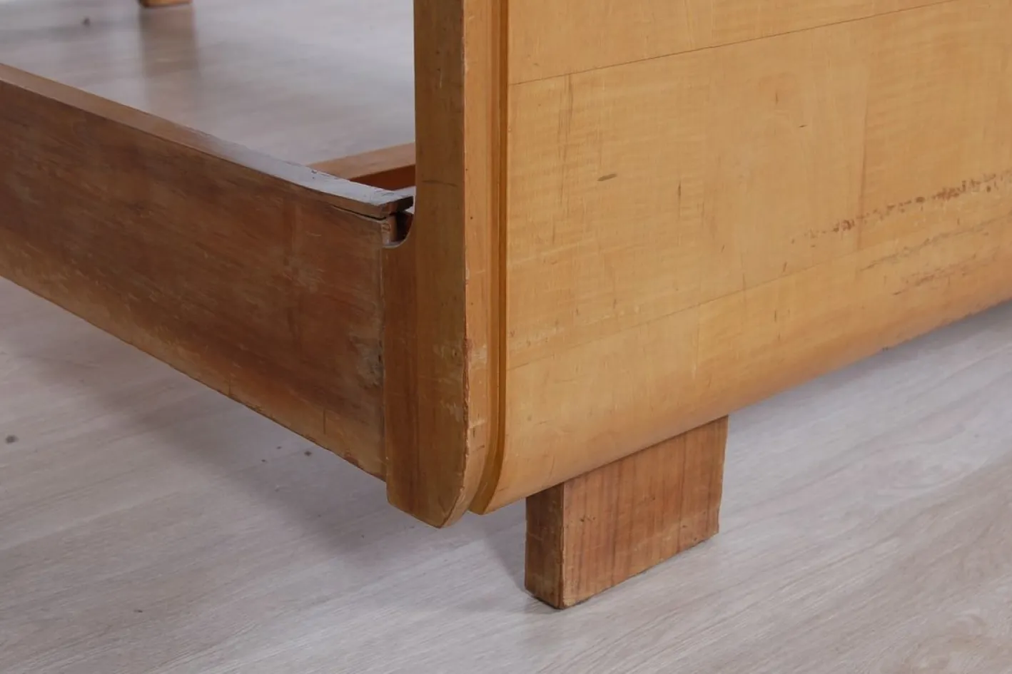 Art Deco Einzelbett aus Buche, 1930er