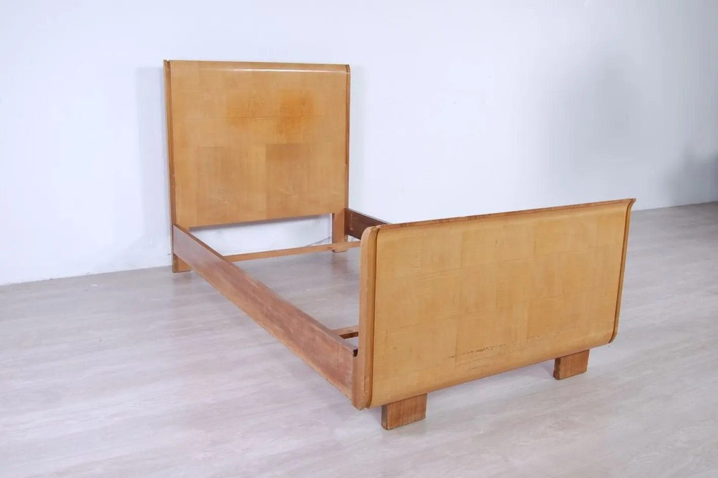 Art Deco Einzelbett aus Buche, 1930er