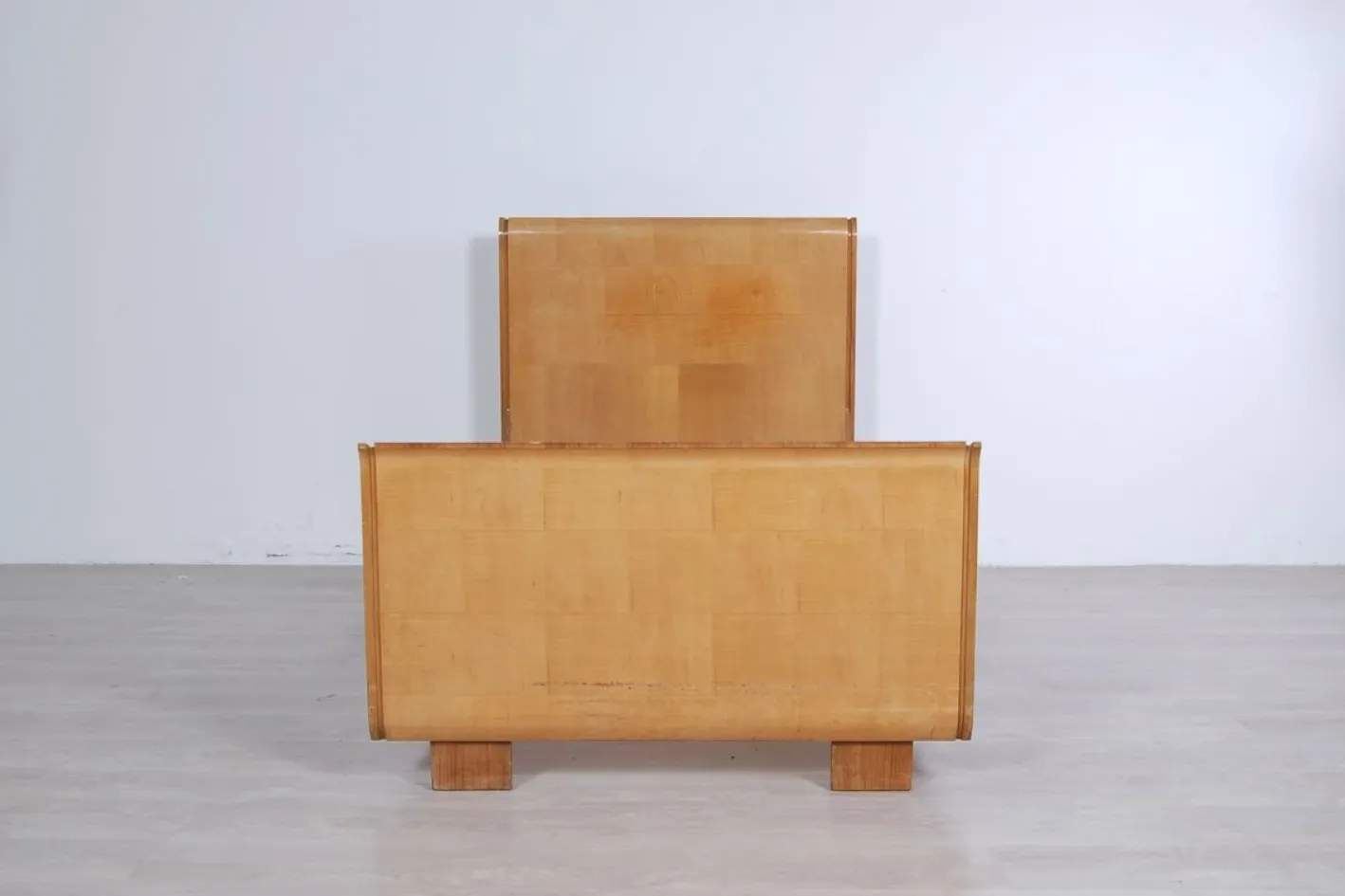 Art Deco Einzelbett aus Buche, 1930er