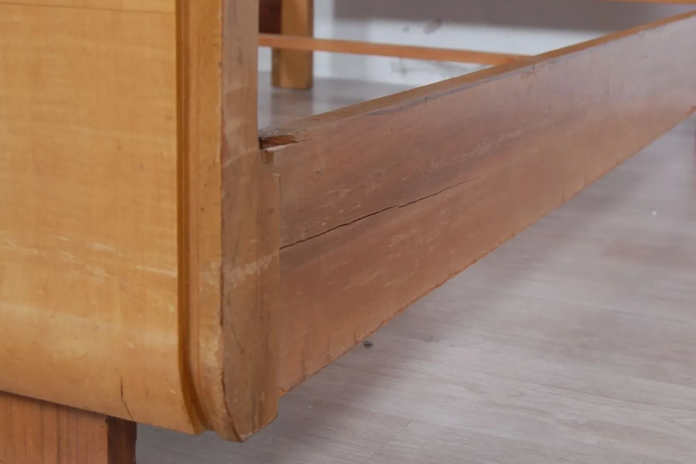 Art Deco Einzelbett aus Buche, 1930er