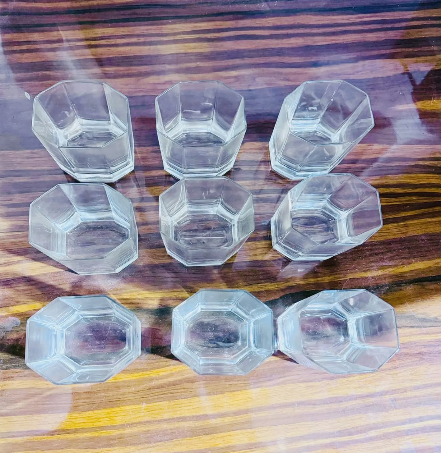 Art Deco Glas Set, 9 . Set