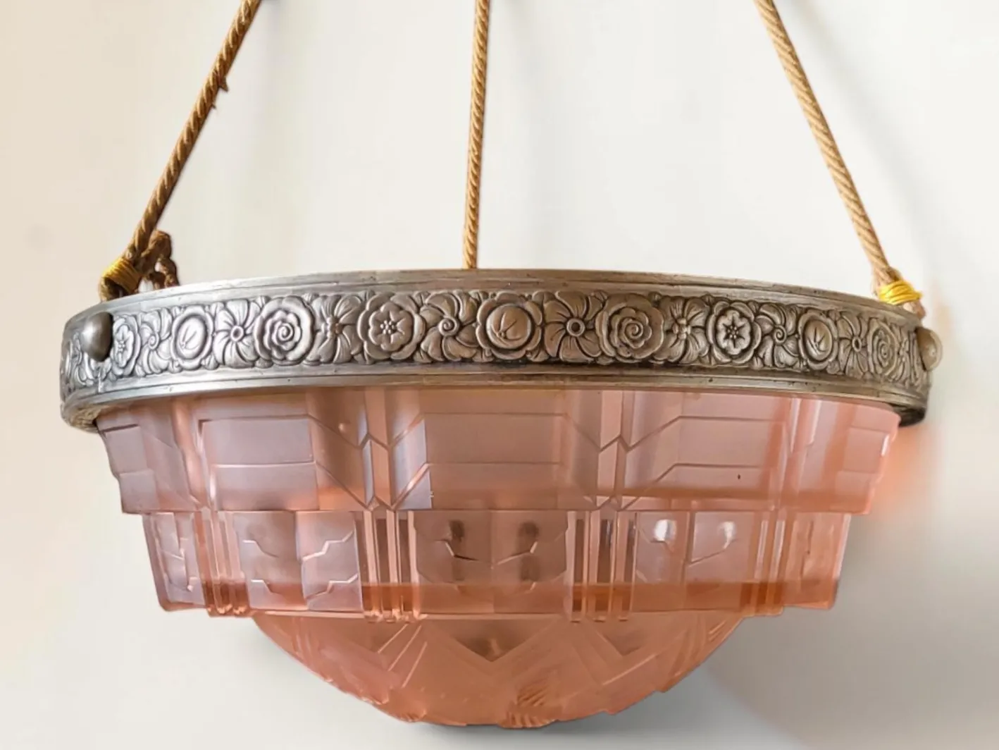 Art Deco Hängelampe von Muller Frères, 1920er