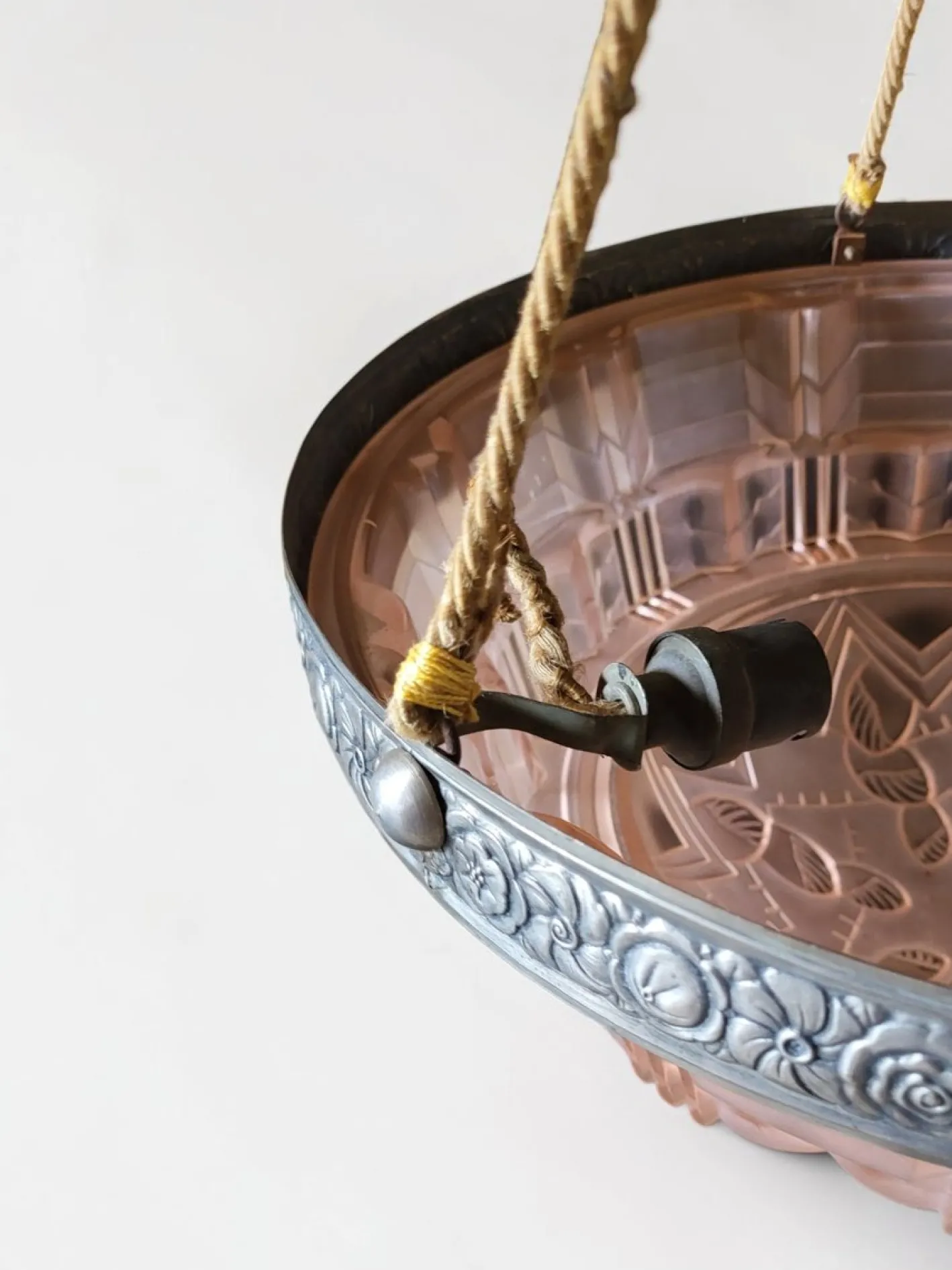 Art Deco Hängelampe von Muller Frères, 1920er