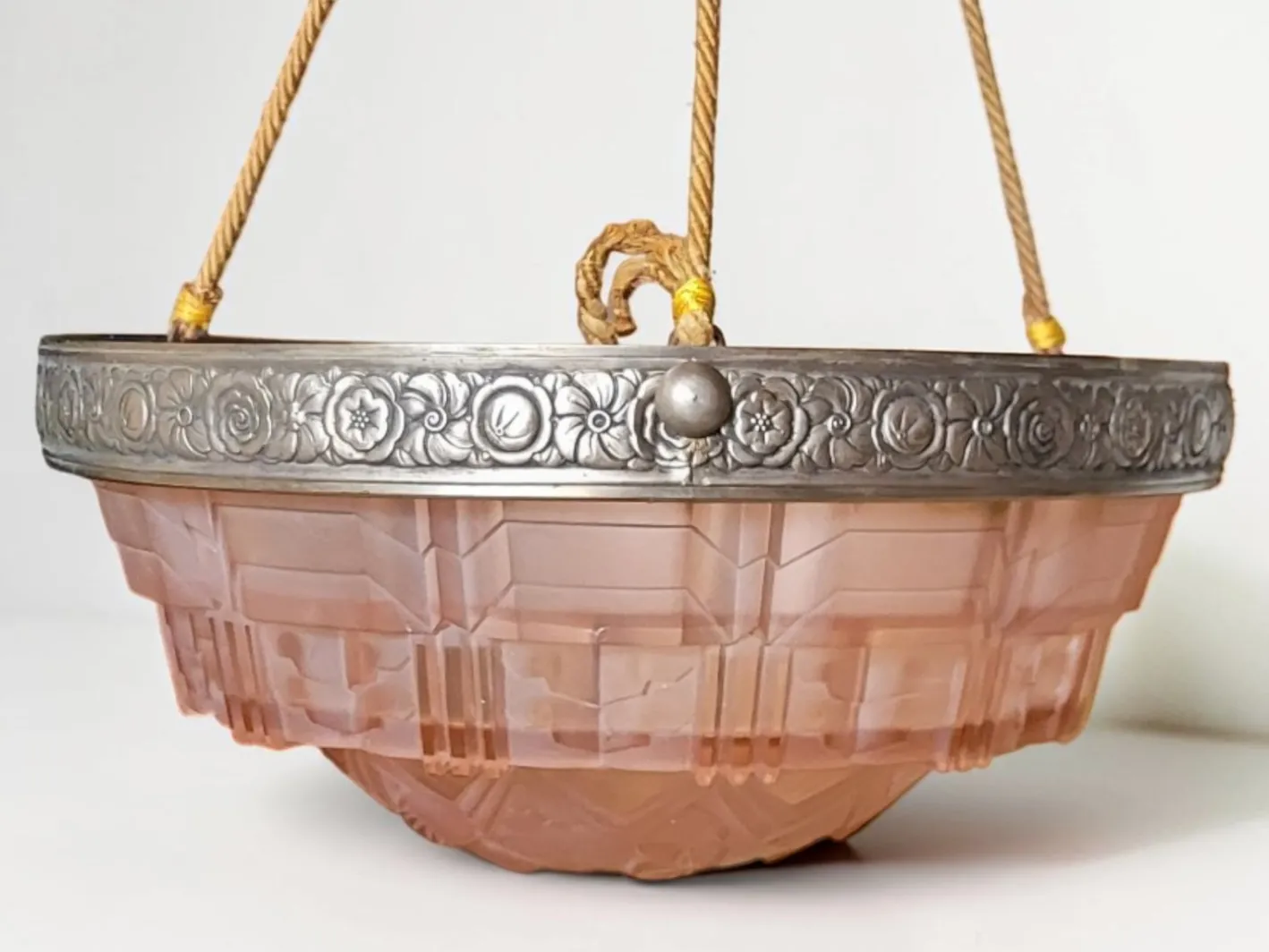 Art Deco Hängelampe von Muller Frères, 1920er