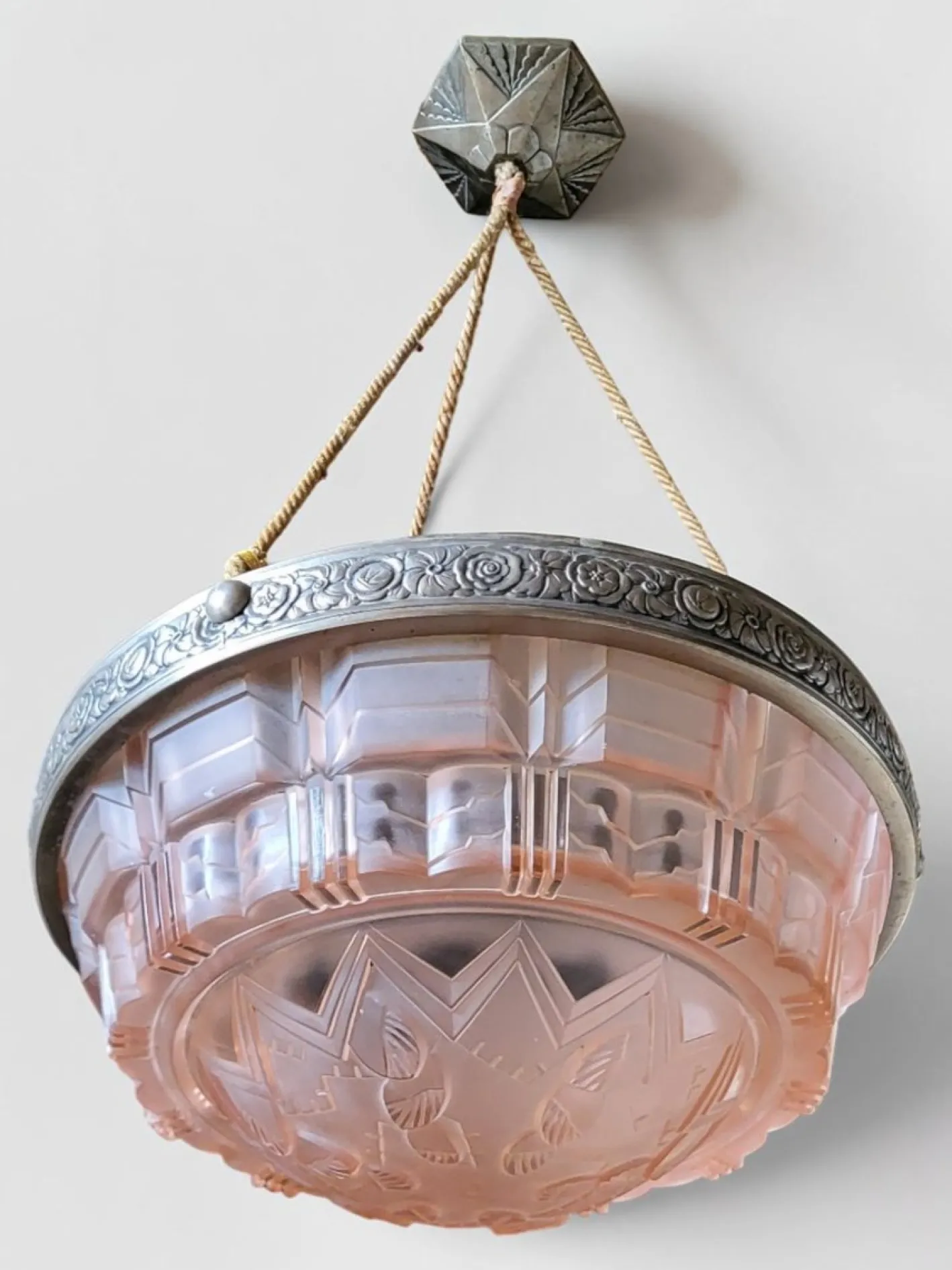 Art Deco Hängelampe von Muller Frères, 1920er