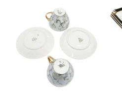 Art Deco Kaffeetassen von Ćmielów, Polen, 1960er, 4er Set