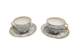 Art Deco Kaffeetassen von Ćmielów, Polen, 1960er, 4er Set