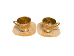 Art Deco Kaffeetassen von Ćmielów, Polen, 1960er, 4er Set