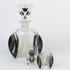 Art Deco Karaffe Set mit Gläsern von Karl Palda, 1920er, 11 . Set