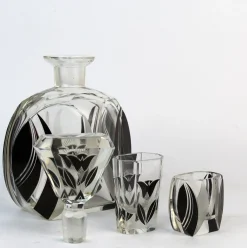 Art Deco Karaffe Set mit Gläsern von Karl Palda, 1920er, 11 . Set