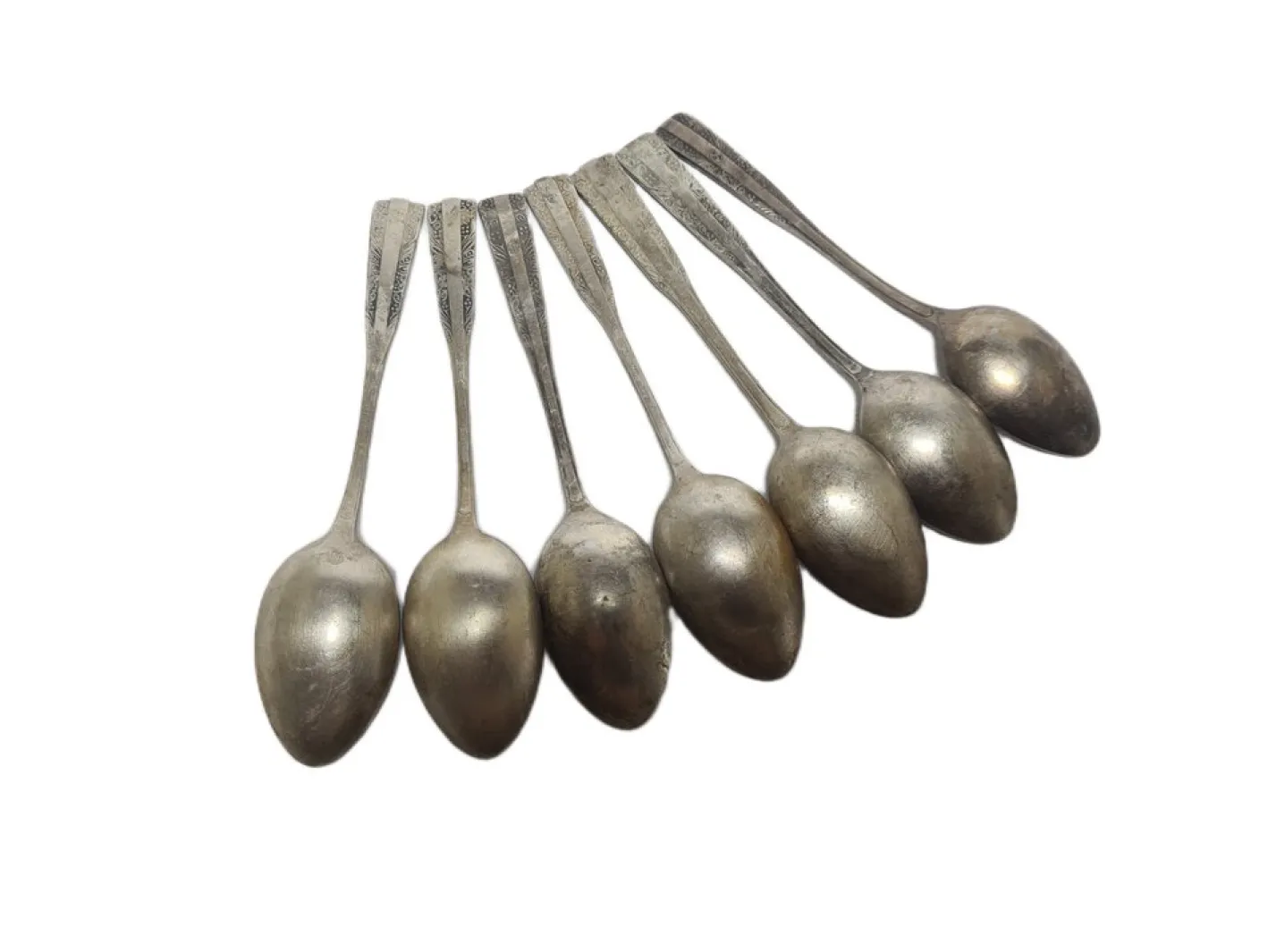 Art Deco Löffel aus Messing, 1950er, 6er Set