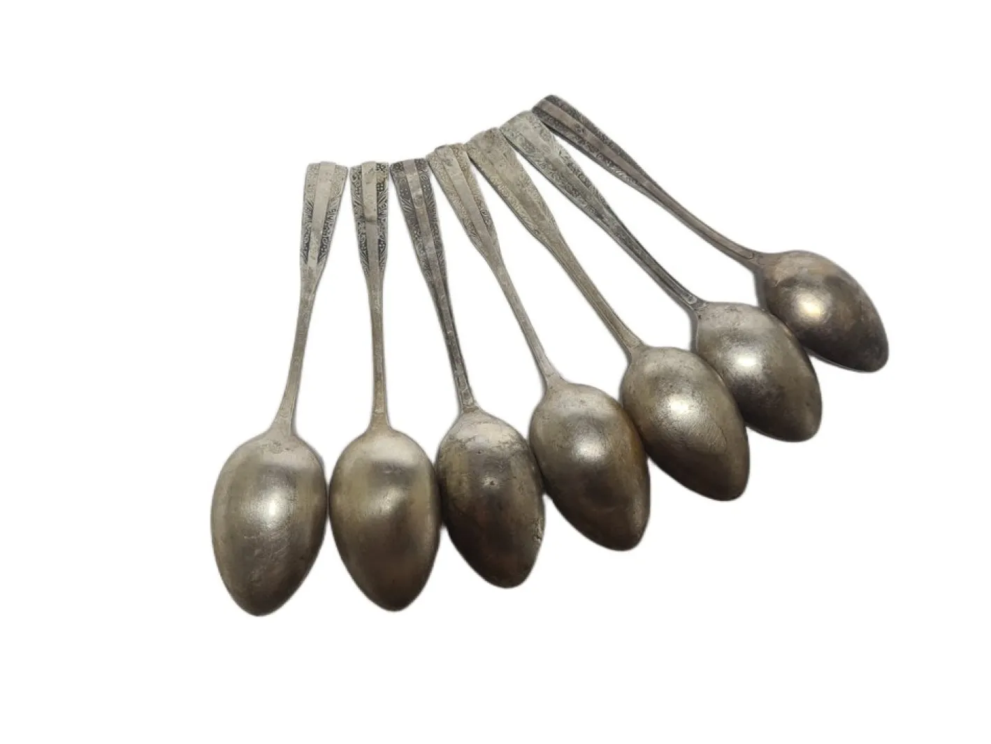 Art Deco Löffel aus Messing, 1950er, 6er Set