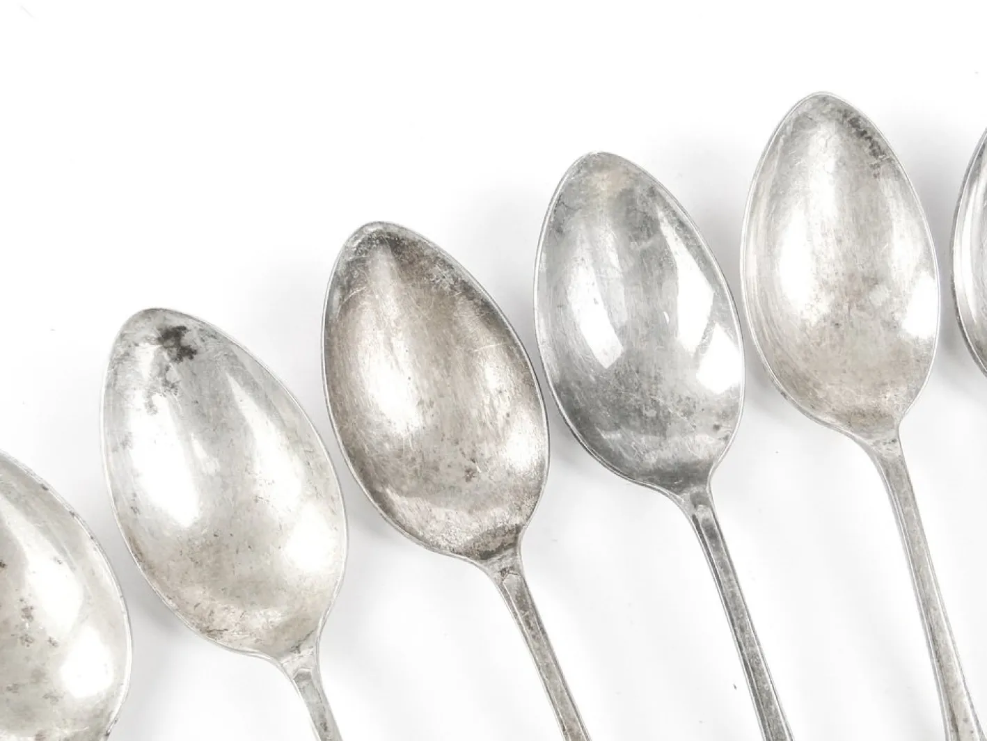 Art Deco Löffel aus Messing, 1950er, 6 . Set