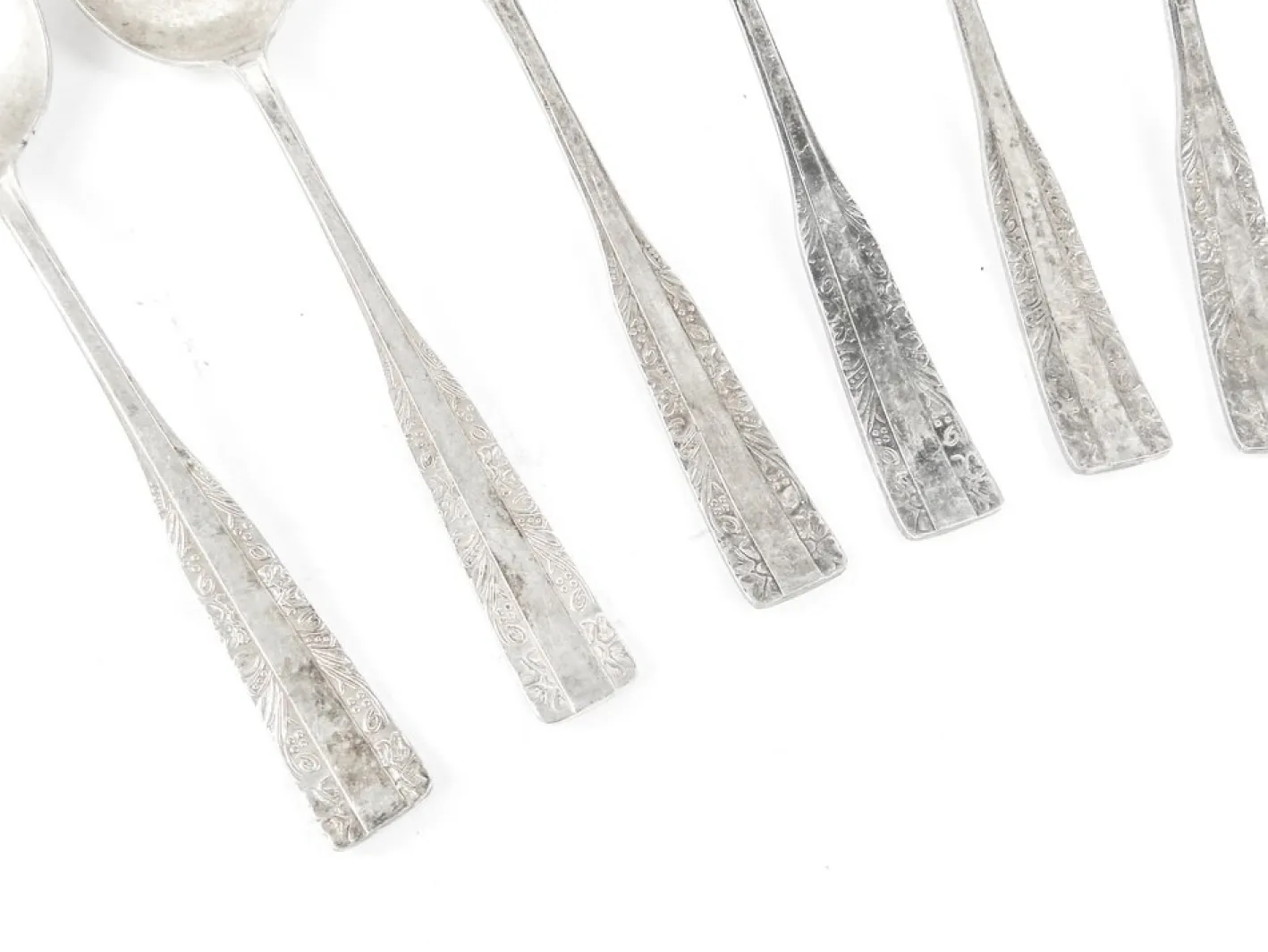 Art Deco Löffel aus Messing, 1950er, 6 . Set