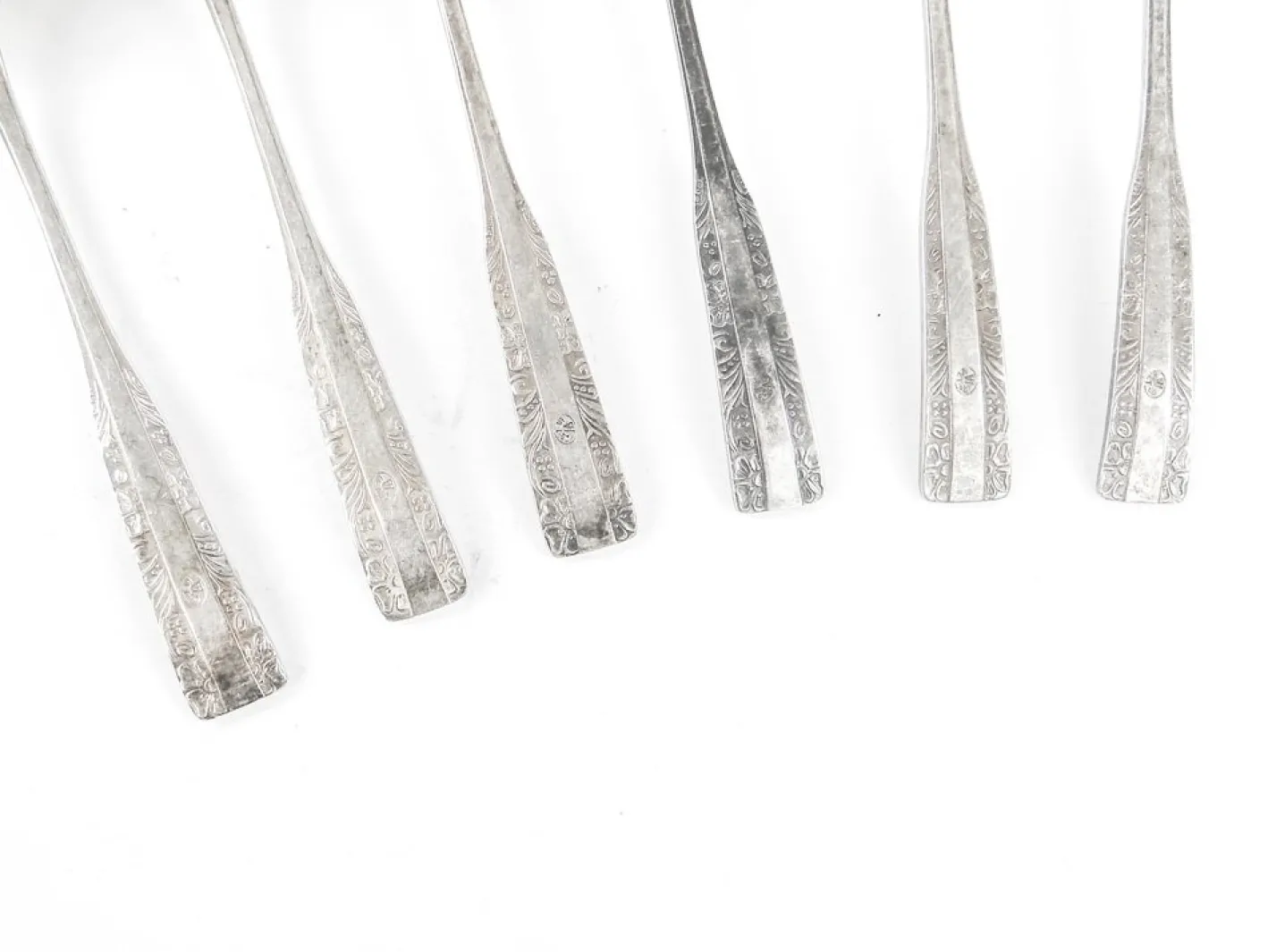 Art Deco Löffel aus Messing, 1950er, 6 . Set