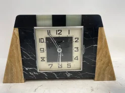 Art Deco Marmoruhr, 1930er, 3er Set