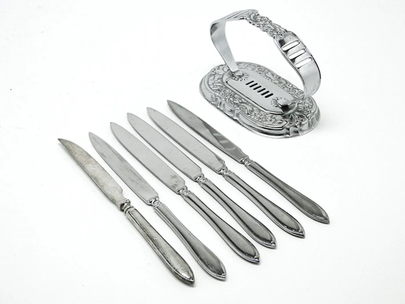 Art Deco Messerständer, Schweden, 1930er, 7 Set