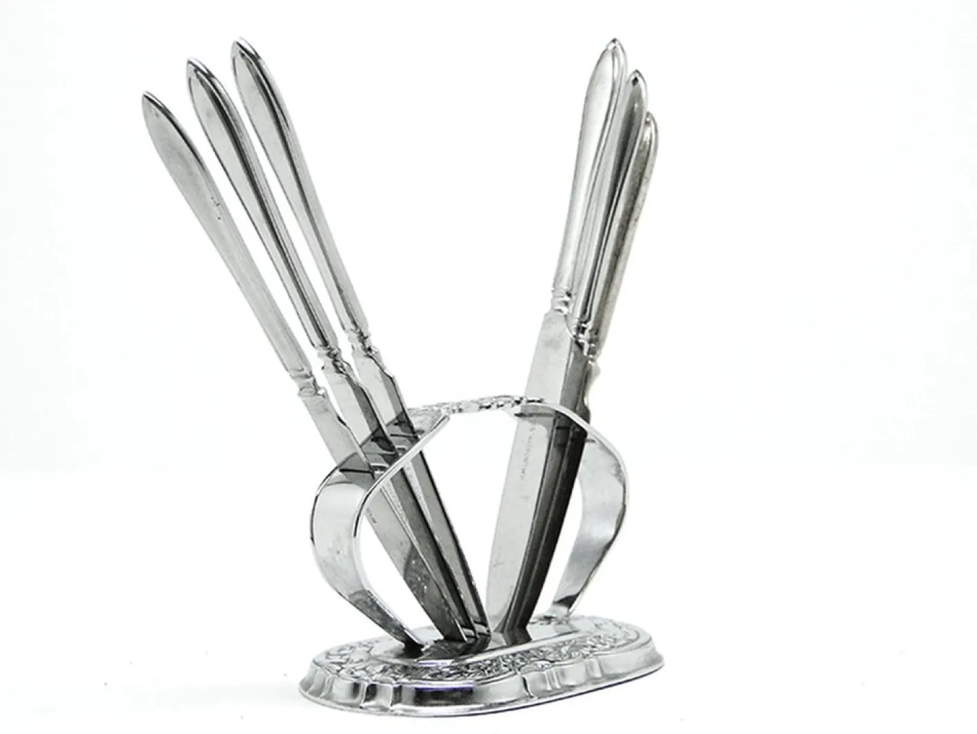 Art Deco Messerständer, Schweden, 1930er, 7 Set