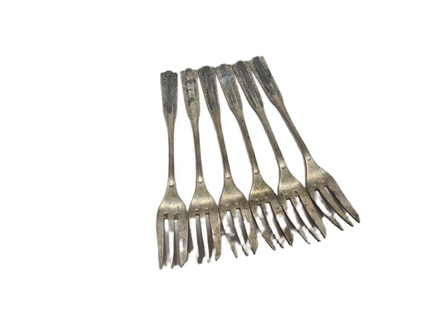 Art Deco Messinggabeln von HEFRA, 1960er, 6er Set