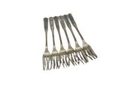 Art Deco Messinggabeln von HEFRA, 1960er, 6er Set