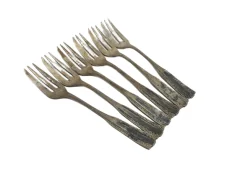 Art Deco Messinggabeln von HEFRA, 1960er, 6er Set