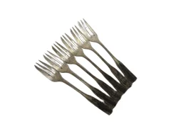 Art Deco Messinggabeln von HEFRA, 1960er, 6er Set