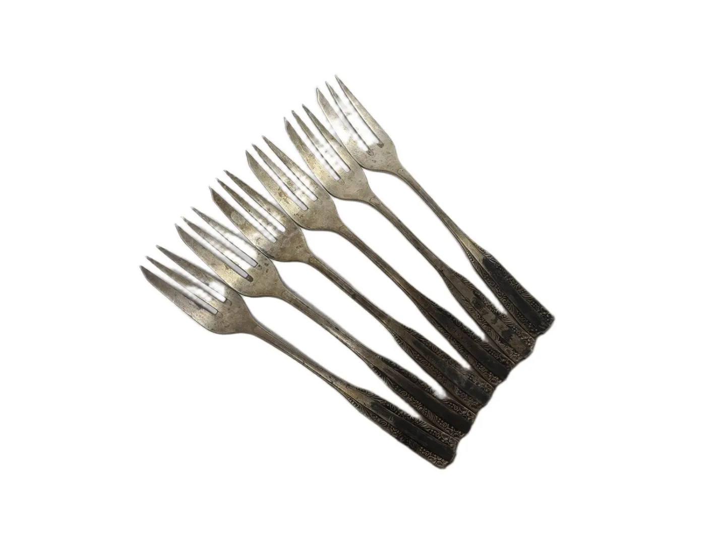 Art Deco Messinggabeln von HEFRA, 1960er, 6er Set