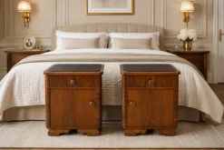 Art Deco Nachttische, 1950er, 2er Set