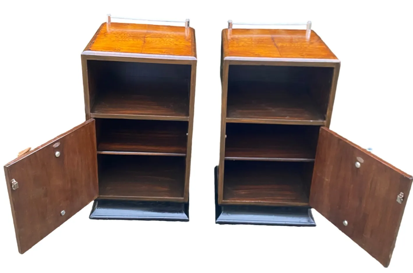 Art Deco Nachttische, 1930er, 2er Set