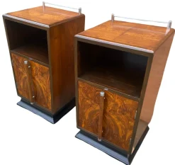 Art Deco Nachttische, 1930er, 2er Set