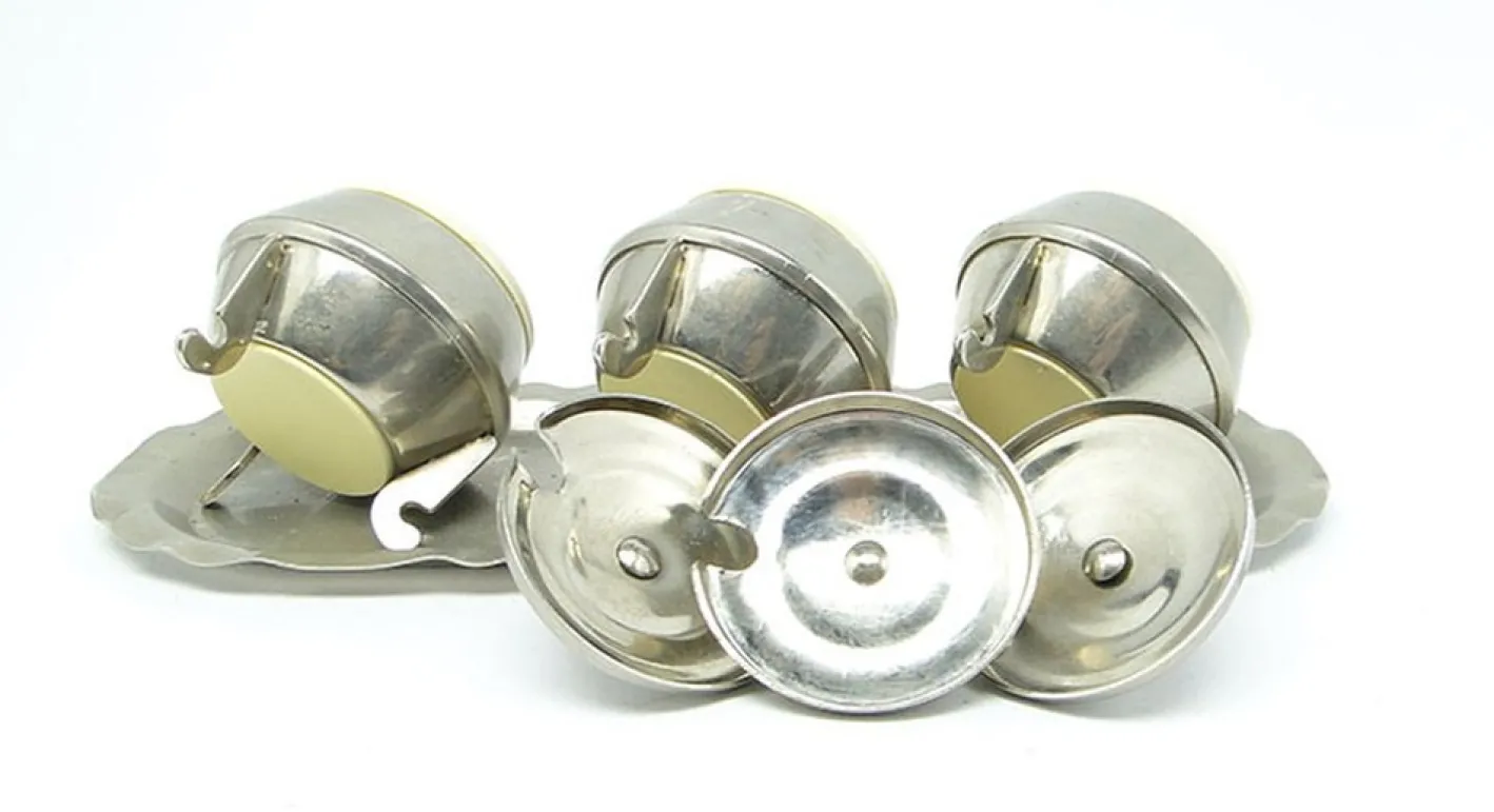 Art Deco Salzbehälter Set, Polen, 1950er, 4 . Set