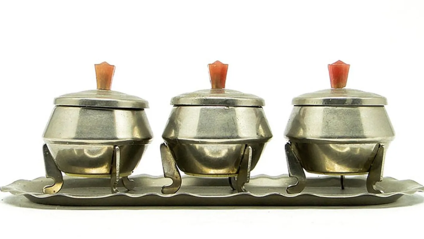 Art Deco Salzbehälter Set, Polen, 1950er, 4 . Set