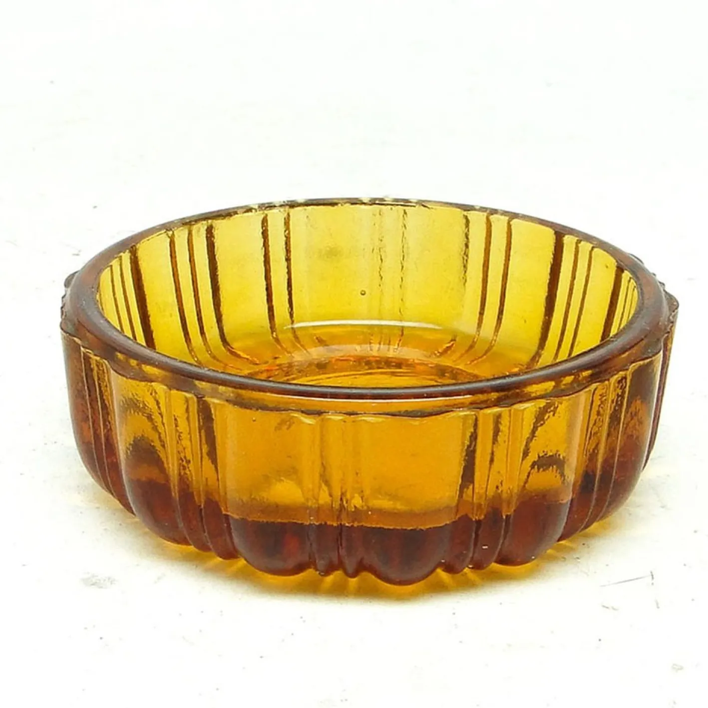 Art Deco Salzbehälter von Zabkowice Glassworks, Polen, 1930er
