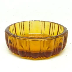 Art Deco Salzbehälter von Zabkowice Glassworks, Polen, 1930er
